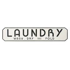 Plaque Murale En Metal Noir Et Blanc 122x26 Maisons Du Monde White Laundry Rooms Wall Plaques Laundry Room Signs
