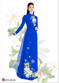 Áo dài cho cặp đôi cưới, dạo phố, dự tiệc,. Váº£i Ao Dai Hoa Cuc Ad Hg Ht1718 Váº£i Ao Dai My My