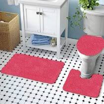 Pastel pink bathrooms, hot pink bathrooms, pink bathroom tiles, pink bathroom sets, pink basins and pink vanities. Blush Pink Bathroom Rug Sets Wayfair
