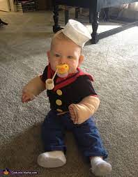 Diy Popeye Baby Costume