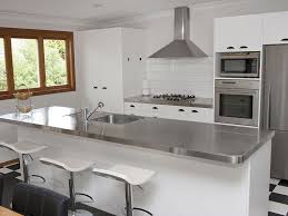 stainless steel benchtop burnished