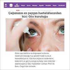 Goz Kurulugu Cagimizin Yaygin Bir Hastaligi Goz Kurulugunun Tani Ve Tedavisini Hurriyet Gazetesine Anlattim Banucosar Net Medya Gazete Gozler Gazete Bilgi