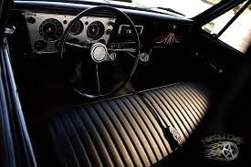 Classic Straight Pleated Black Leather Truck Bench Seat Black Leather Seating Black Leather Benches Classic Trucks