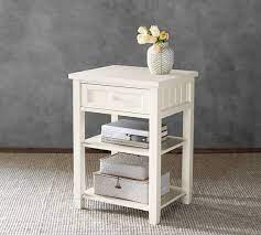 2 pieces @ 42″ from long point to long point. Beadboard 21 Nightstand Pottery Barn