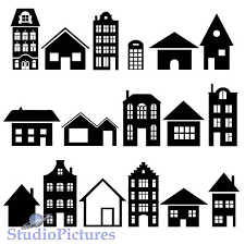 Black And White Home Clipart House Cricut Clipart House Building Clipart Stencils Svg Etsy In 2020 House Clipart House Silhouette Cricut