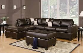Free Delivery In Montreal Leather Sectionals With Reversible Chaise Black Cream And Espresso 3 Piece Sectional Sofa Sectional Sofa Leather Sectional Sofas