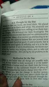 The book offered a daily reading, meditation and prayer—and launched one of today's most beloved addiction recovery tools: Powerful A A Thought Of The Day By Ashlyn Dickson Photo Stock Snapwire