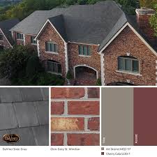 A coat of cream paint on the walls ties the look together. Red Brick Exterior Color Schemes Davinci Roofscapes
