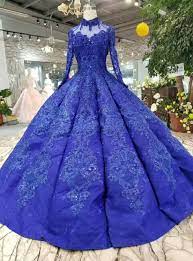 You will find the perfect enchanting ball gown wedding dresses for your occasion. Royal Blue Appliques High Neck Long Sleeve Luxury Wedding Dress Indian Wedding Gowns Luxury Wedding Dress Gowns