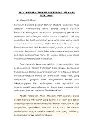 Secara umumnya, pendidikan khas merupakan perkhidmatan dan kemudahan pendidikan. Doc Program Pendidikan Berkeperluan Khas Integrasi Tan Zhi Ching Academia Edu