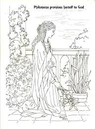 St Philomena A Page To Colour St Philomena Promising Herself To God Manondanielsmassari Gmail Com Saint Philomena Catholic Coloring Santa Filomena