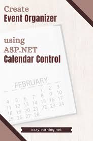 Create Event Organizer Using Asp Net Calendar Control In 2020 Event Organiser Calendar Event Calendar