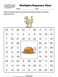 You need the free acrobat reader to view and print pdf files. Worksheet Works Multiples Sequence Maze 1
