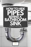 Image result for how do you hide plumbing behind a pedestal sink