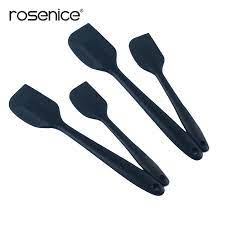 Set includes can opener, peeler, pizza cutter, whisk, mini silicone spatula, mini silicone jar spatula, 9 stainless steel tongs, 6pc measuring spoon set, 4pc measuring cup set. Cooking Utensils 16 Black Heavy Duty Silicone Heat Resistant Nonstick Spatula Kitchen Utensil Home Garden
