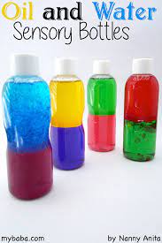 Www.pinterest.com activity for an individual child. Oil And Water Sensory Bottles For Babies My Baba