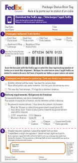 Multiple times i have experienced fed ex claiming delivery when it did not happen. Fedex Door Tag Fedex Canada