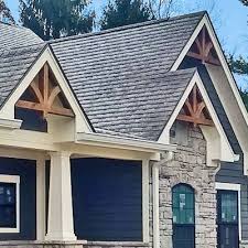 Decorative Cedar Gable 8 Straight Beam Style Gab4 Modern Farmhouse Exterior Gable Roof Design Cottage Exterior