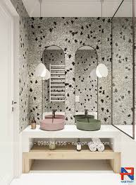 Gạch Terrazzo ốp lát trang trí nhà tắm Mẫu 3