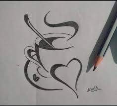 Hot Coffee Art Drawings Sketches Creative Art Drawings Sketches Simple Abstract Pencil Drawings