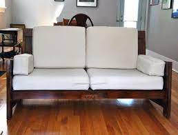 Before After Sofa Made From Old Doors Built In Couch Sofa Frame Diy Sofa