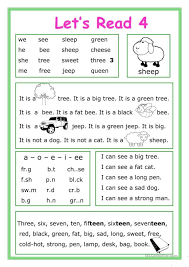 This worksheet helps kindergarteners with their ability to read and. Letseadsheet Free Esl Printablesheets Made Ideaseading Practice Image Kindergarten English For Kids Grade 728 1030 Activities Jaimie Bleck