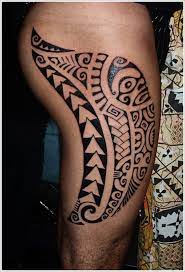 A tribal tattoo down your thigh might not be your entire leg, but that seems like a moot point. Pin On Tatts