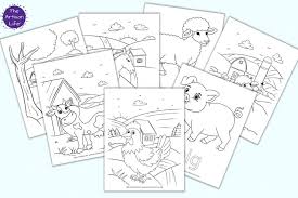 Sheets for preschoolers cover asian and african animals for their first geography lessons, while bible scenes of noah's ark and the nativity animals are ideal free activities for sunday school. 21 Free Farm Animal Coloring Page Printables The Artisan Life