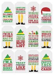 Elf Quote Gift Tags Printable Typography Etsy Christmas Gift Tags Printable Elf Quotes Christmas Printables