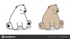 Bear Polar Bear Vector Icon Sitting Illustration Character Cartoon Stock Vector C Cnuisin 185300184 Illustration Icone Orso