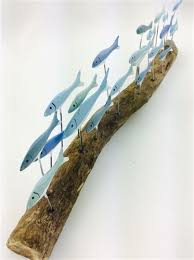 Decorative Wooden Fish Seaside Gifts Maritime And Nautical Gifts And Beach Decorations In The Uk Hanging Fish Orn Wooden Fish Driftwood Fish Driftwood Art