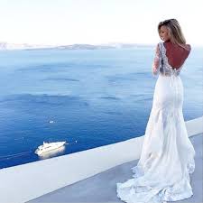 Pnina Tornai Lace Wedding Dress Santorini Greece Wedding Dresses Dream Wedding Dresses Wedding Dresses Lace