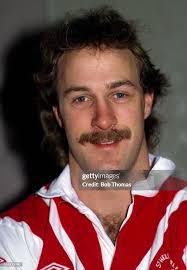 The legendary Phil Lowe makes a break for Great Britain against Australia  in 1979. Phil was a powerful running forward who played at Hull KR and a  few years In Manly in