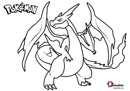 Mega charizard x looks significantly different from a standard charizard. Mega Charizard Pokemon Coloring Page Collection Of Cartoon Coloring Pages For Teenage Printabl Pokemon Coloring Sheets Pokemon Coloring Cartoon Coloring Pages