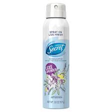 Amazon Com Secret Dry Spray Antiperspirant And Deodorant Lavender Scent Secret Invisible Spray 3 8 Oz Beauty