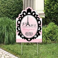 4.8 out of 5 stars. Paris Ooh La La Party Decorations Paris Themed Birthday Party Or Baby Shower Personalized Welcome Yard Sign Bigdotofhappiness Com