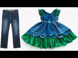 How To Convert Old Jeans Into A Beautiful And Elegant Baby Dress Youtube Baby Dress Dresses Victorian Dress
