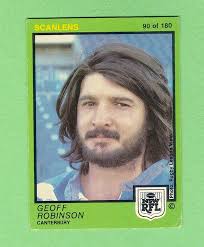 1982 CANTERBURY BULLDOGS SCANLENS RUGBY LEAGUE CARD #90 GEOFF ROBINSON