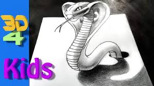 How to draw a snake step by step. How To Draw A 3d Cobra Snake Step By Step 25
