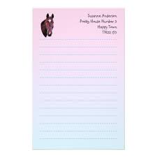 Printable writing paper for kids from all kids network. Pretty Horse Writing Paper Zazzle Co Uk