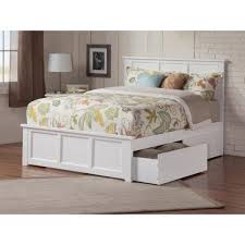 Choose what works best for you. Atlantic Furniture Madison White Queen Platform Bed With Matching Foot Board With 2 Urban Bed Drawers Ar8646112 The Home Depot