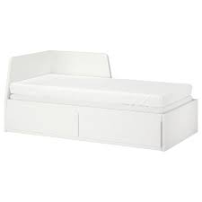 Flekke Lit Banquette 2 Places Structure Blanc 80x200 Cm Matelas Matelas En Mousse Banquette