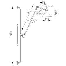 北欧壁灯bernard albin gras复古长臂上下左右摇臂铁艺复古壁灯 lampe gras 214 utility pole small room