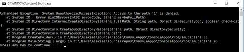 Why Is Access To The Path Denied Stack Overflow