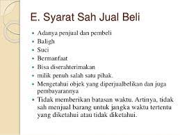 Syarat jual beli dalam islam: Hukum Jual Beli Dalam Islam