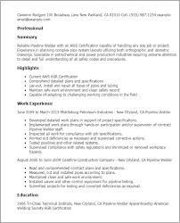 There are numerous different paths that you can take once you become a welder. Professional Pipeline Welder Templates Myperfectresume