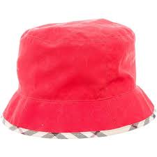 Burberry Nova Check Trimmed Bucket Hat Red Bucket Hat Burberry Hat Hats