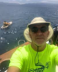 Congratulations Piotr Biankowski from Poland, just completed his Catalina  Channel solo swim, supported by @iswim4_foundation Jeff Rake. This  completes Piotr's Triple Crown of Marathon Swimming as he has previously  completed swim around