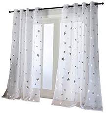 Shop for 95 inch curtains at bed bath & beyond. Amazon Com Kotile Gold Star Print Voile Sheer Curtains Girls Room Kids Room 95 Inch Length 2 Panels Girls Bedroom Curtains Girls Room Curtains Drapes Curtains