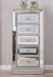 Looking for stylish storage solutions? Preston Mirrored 5 Drawer Tall Boy Chest Cfs Furniture Uk
